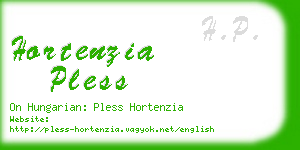 hortenzia pless business card
